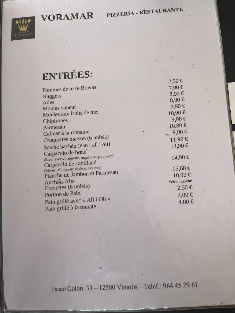 Menu_Pizzería Restaurante Voramar-Tres Reyes_Vinaròs_image_3