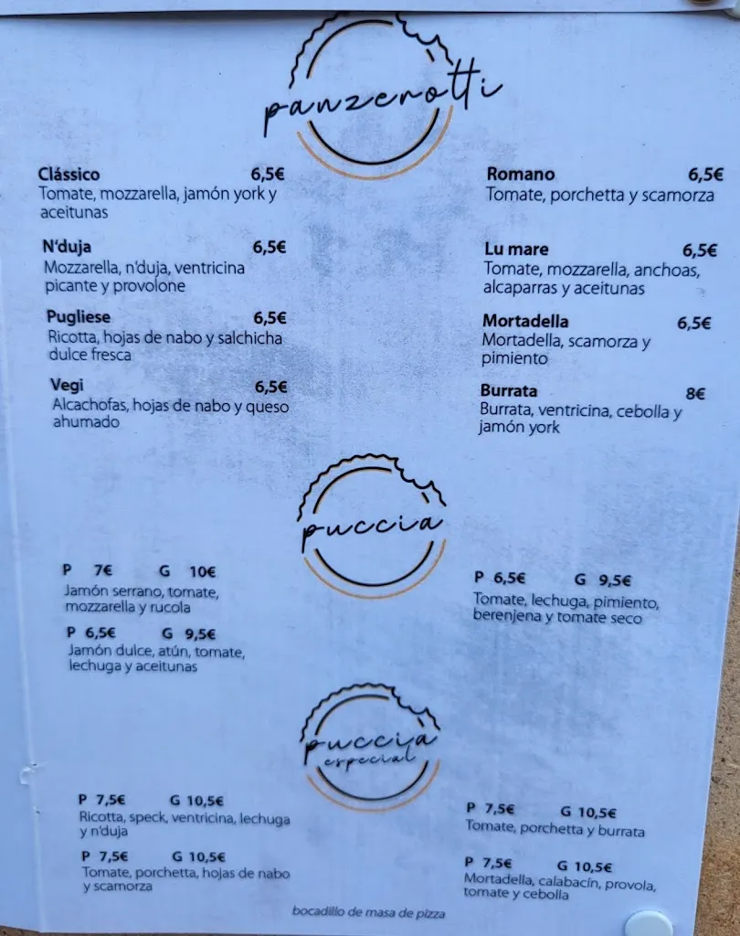 Menu_Il Panzerotto_Vinaròs_image_2