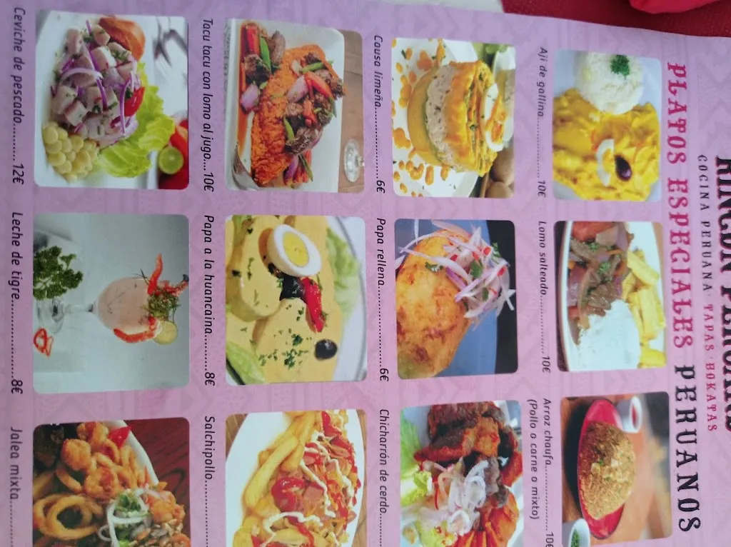 Menu_Rincón peruano_Vinaròs_immagine_1