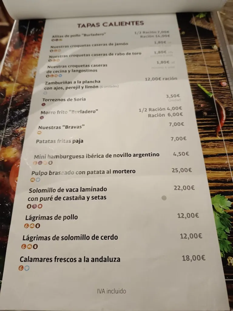 Menü_Burladero de Cha Sisco_Vinaròs_Bild_1