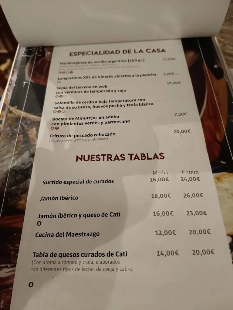 Menü_Burladero de Cha Sisco_Vinaròs_Bild_3