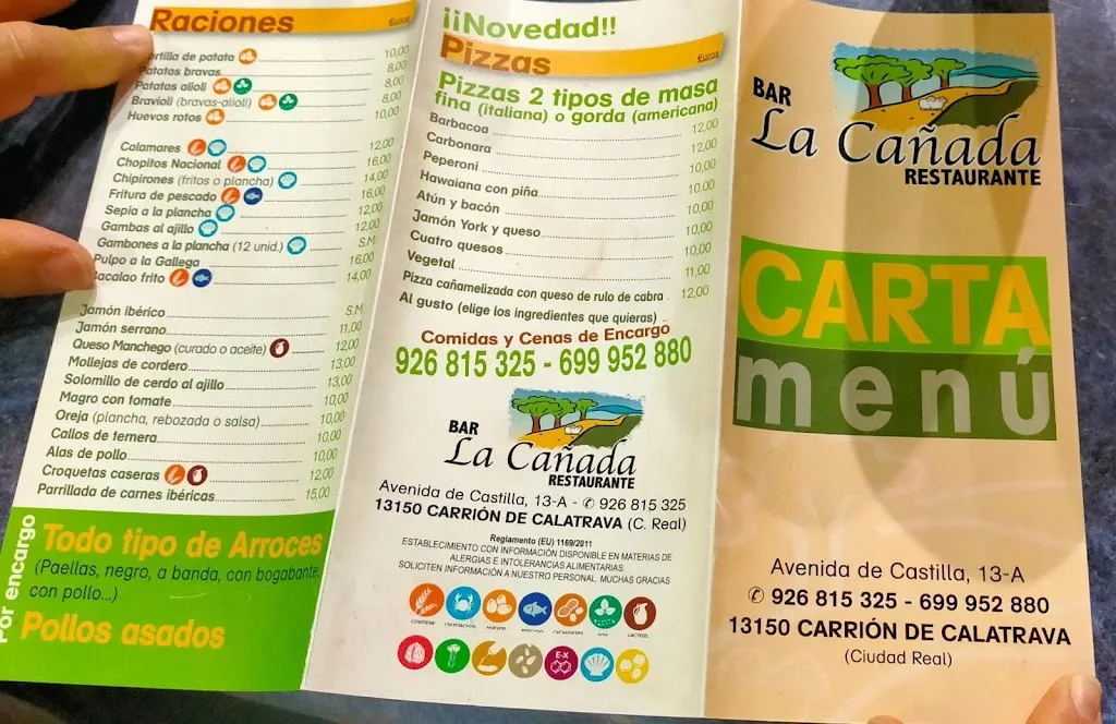 Menu_La Cañada_Cañada de Calatrava_image_2