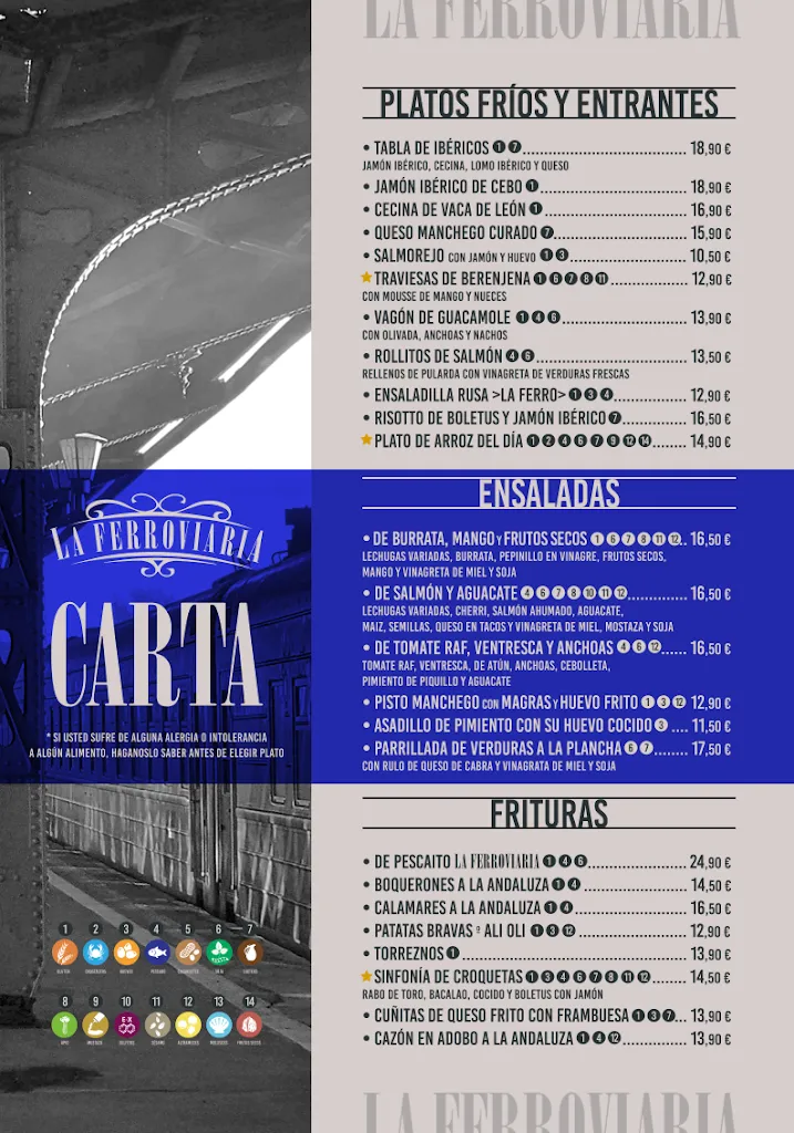 Menu_La Ferroviaria Restaurante_Cañada de Calatrava_image_1