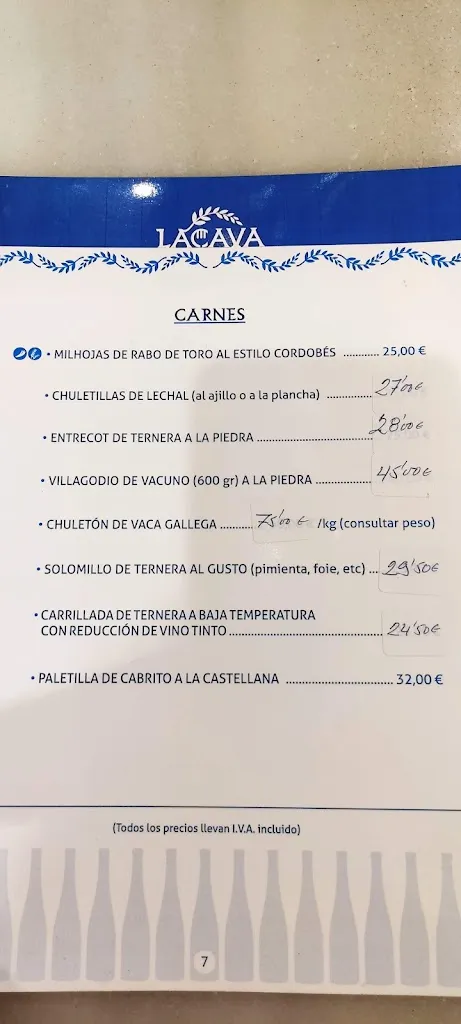 Menu_Restaurante Gastrotaberna Lacava_Cañada de Calatrava_immagine_2