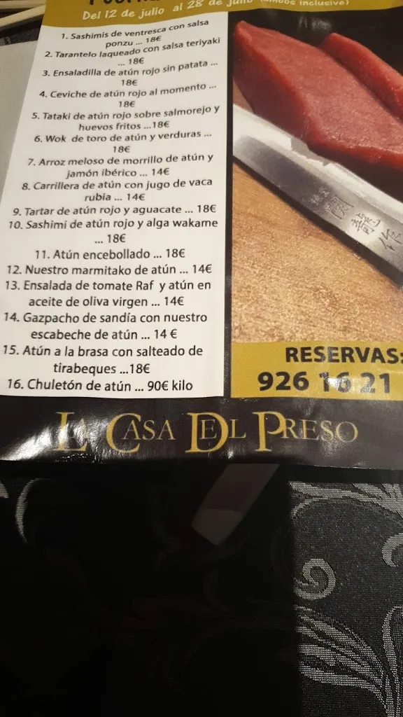 Menu_Restaurante “La Casa del Preso”_Alcázar de San Juan_image_1