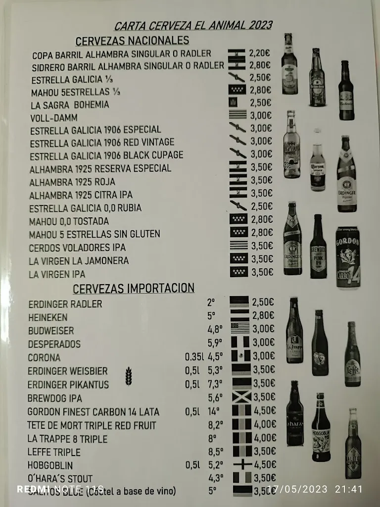 Menu_El Animal_Alcázar de San Juan_image_1