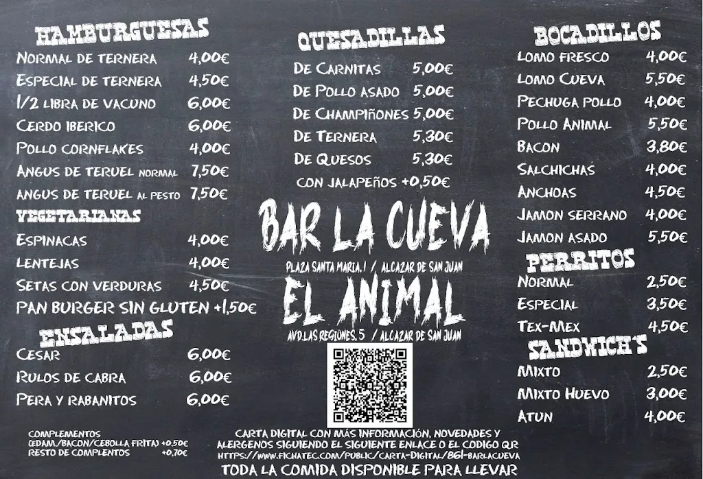 Menu_El Animal_Alcázar de San Juan_image_2