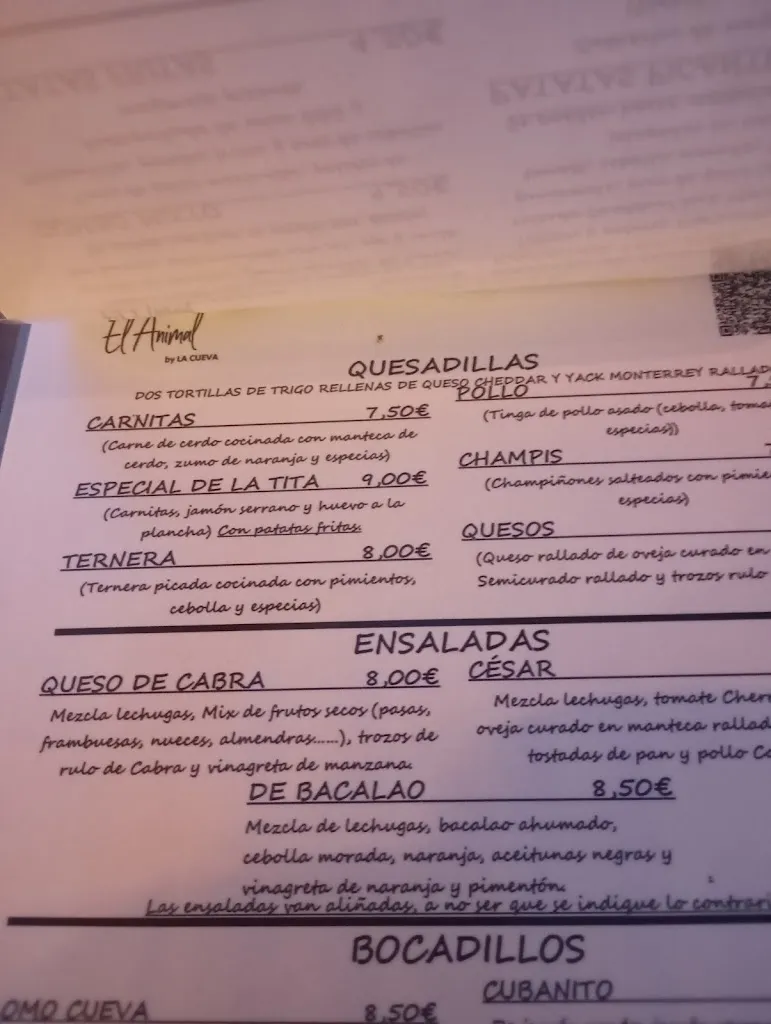 Menu_El Animal_Alcázar de San Juan_image_4