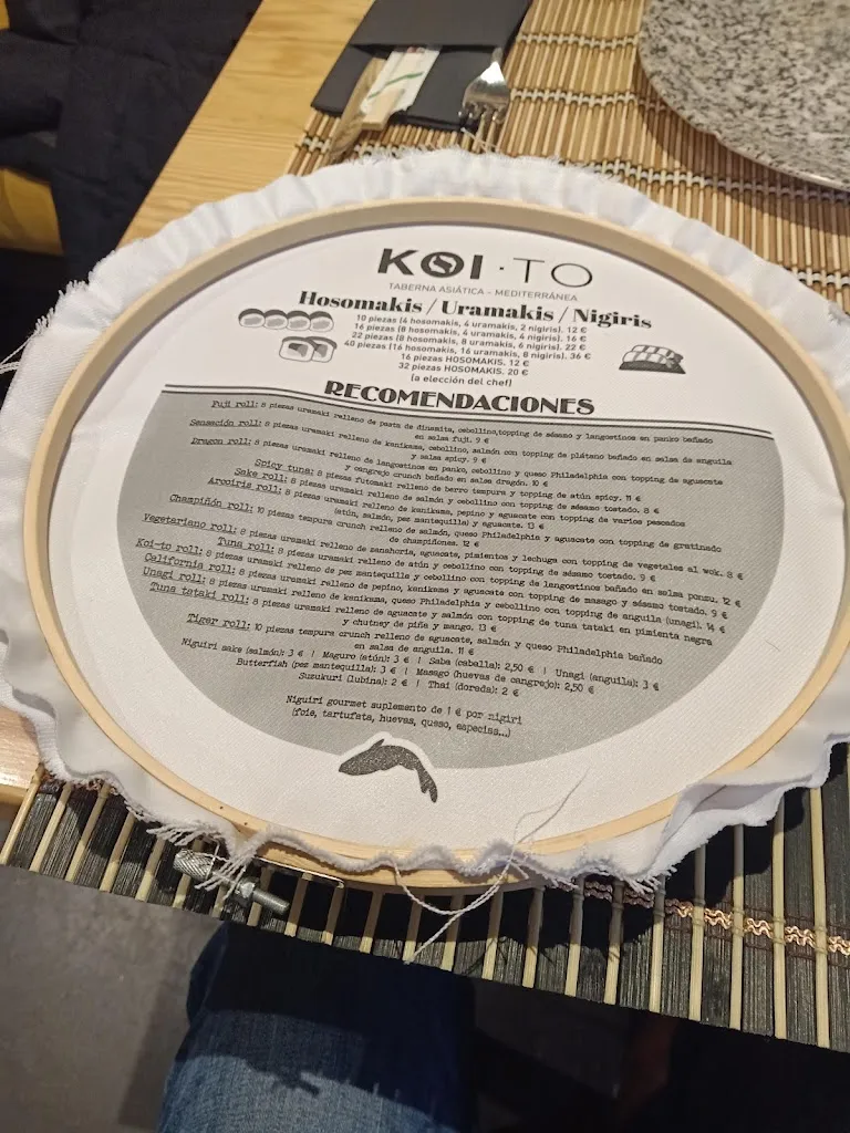 Menu_Koi-To Restaurante_Alcázar de San Juan_image_2