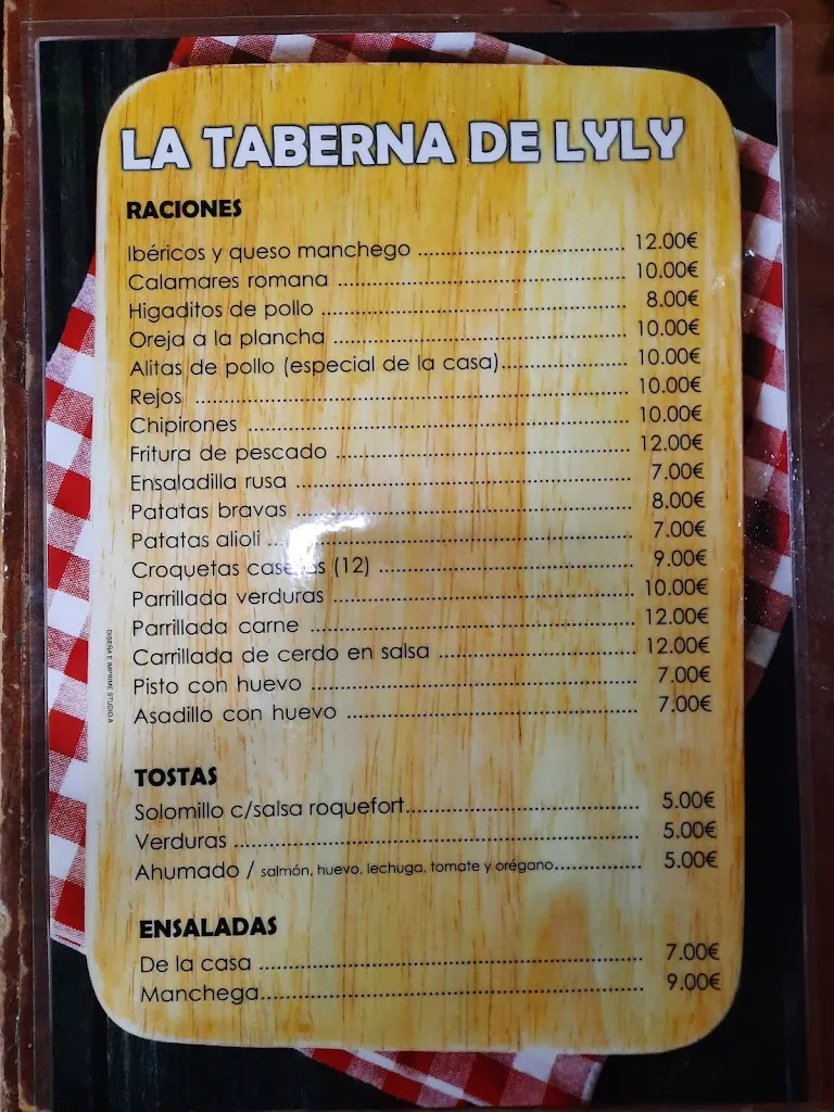 Menu_La Taberna de Lili_Alcázar de San Juan_image_1