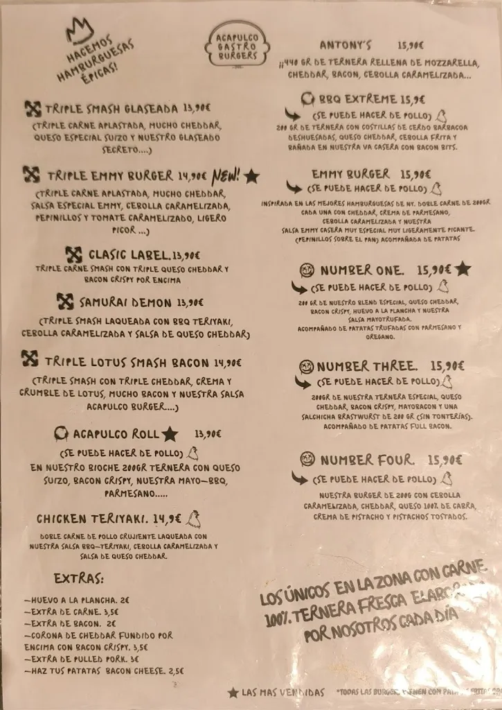 Menu_Acapulco Gastro Burgers_Alcázar de San Juan_image_2