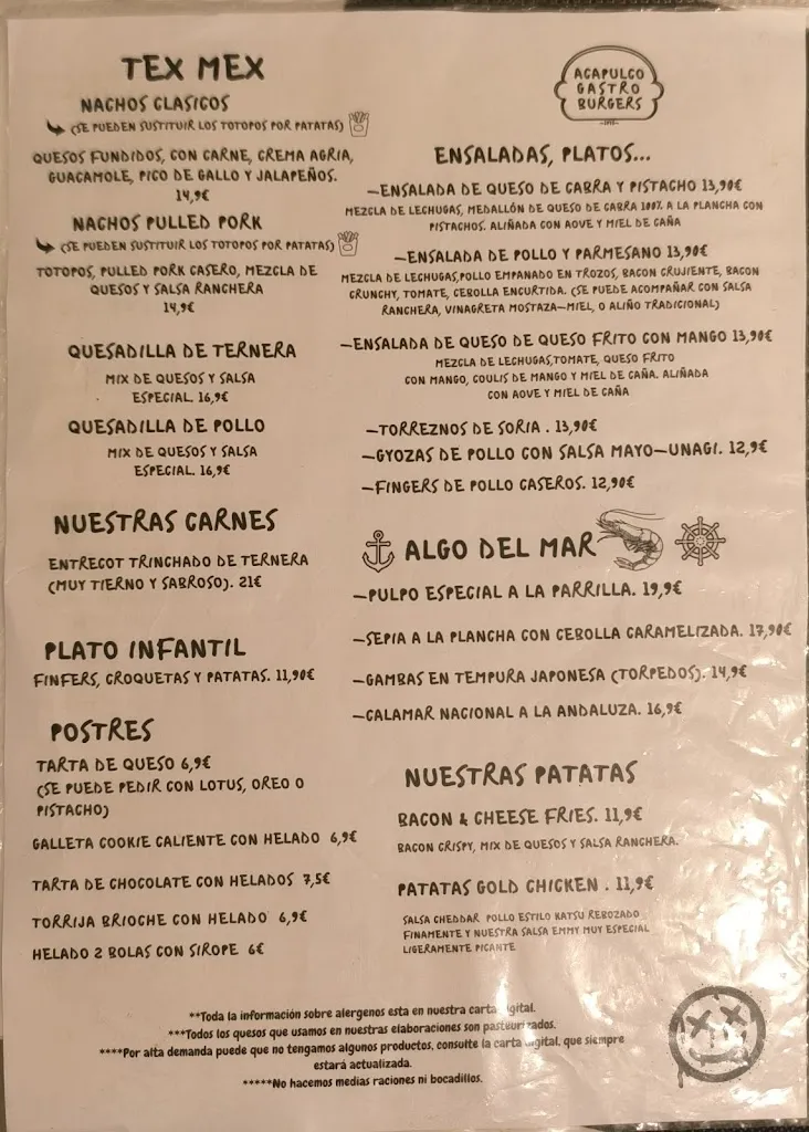 Menu_Acapulco Gastro Burgers_Alcázar de San Juan_image_3