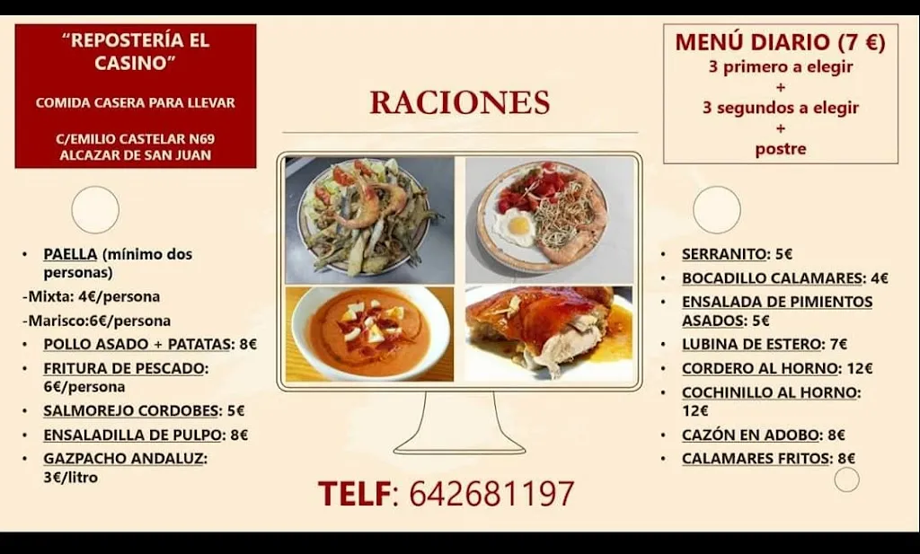 Menu_El Casino Restaurant_Alcázar de San Juan_image_2