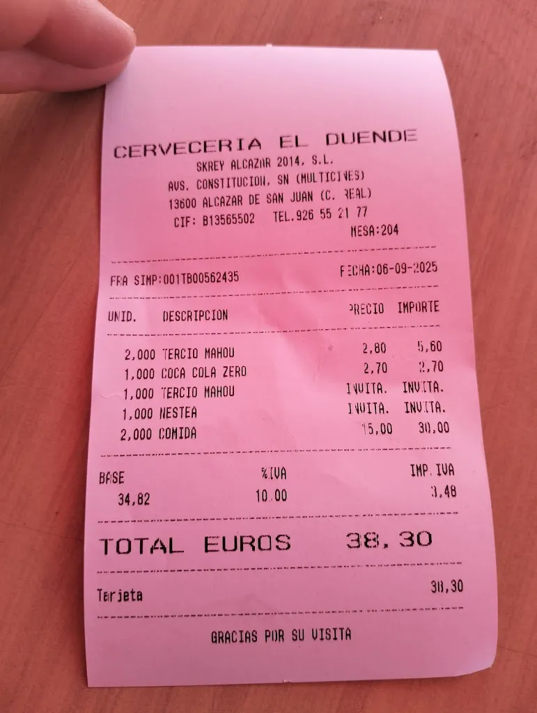 María Isabel Torres Gil_Cervecería El Duende_Alcázar de San Juan_review