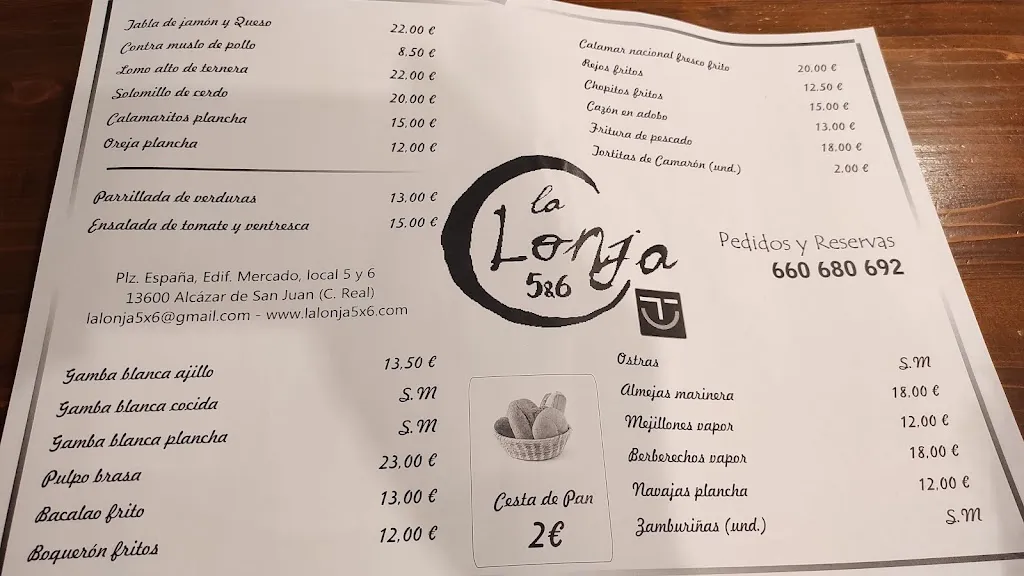 Menu_La Lonja 5&6_Alcázar de San Juan_image_1