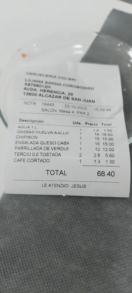 AGL “Cocinandojuntos”_Cervecería El Colibrí_Alcázar de San Juan_review