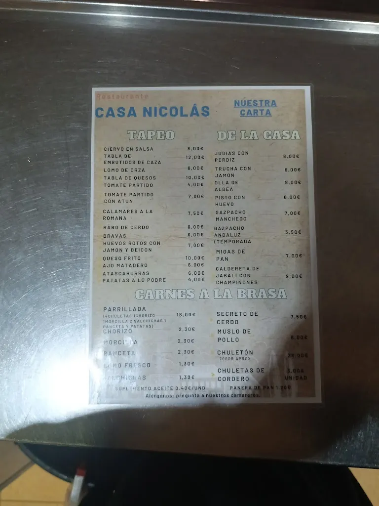 Menu_Casa Nicolás_Molinicos_image_1