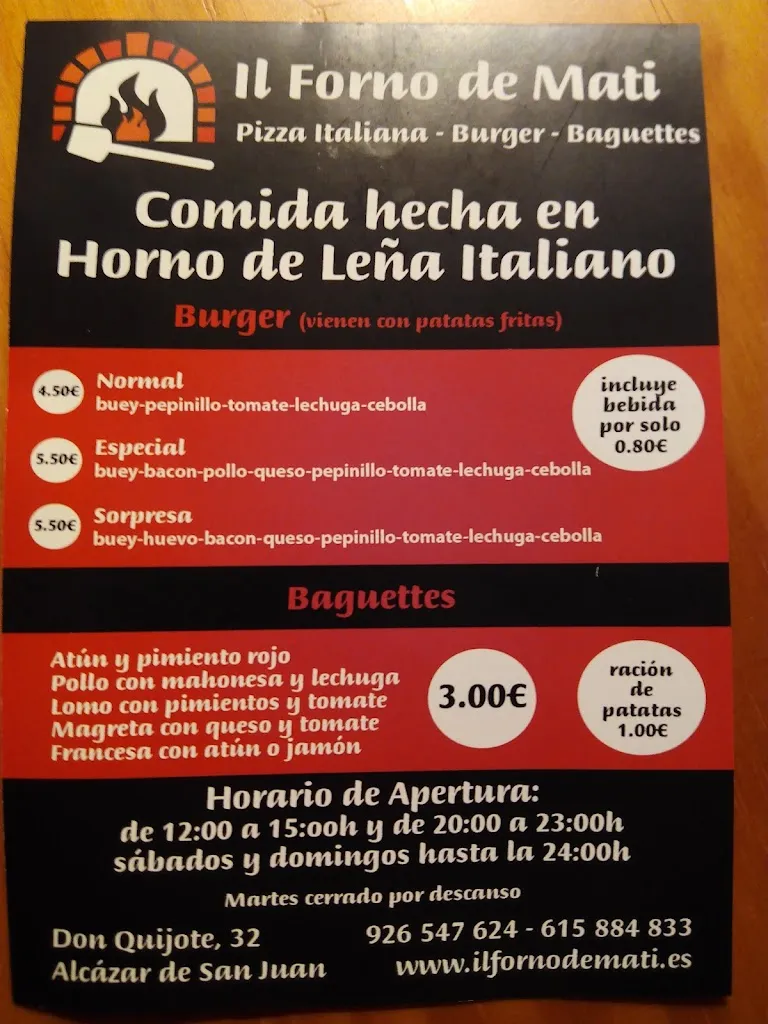 Menu_Pizzería IL FORNO DE MATI_Alcázar de San Juan_image_4