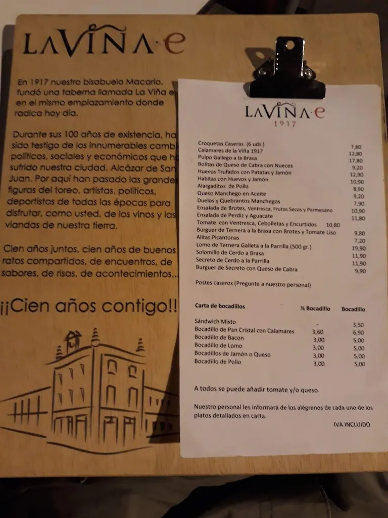 Menu_Bar La Viña E_Alcázar de San Juan_image_4