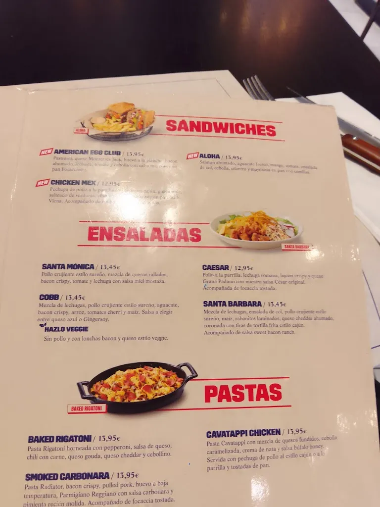 Menu_Foster's Hollywood_Alcázar de San Juan_image_2