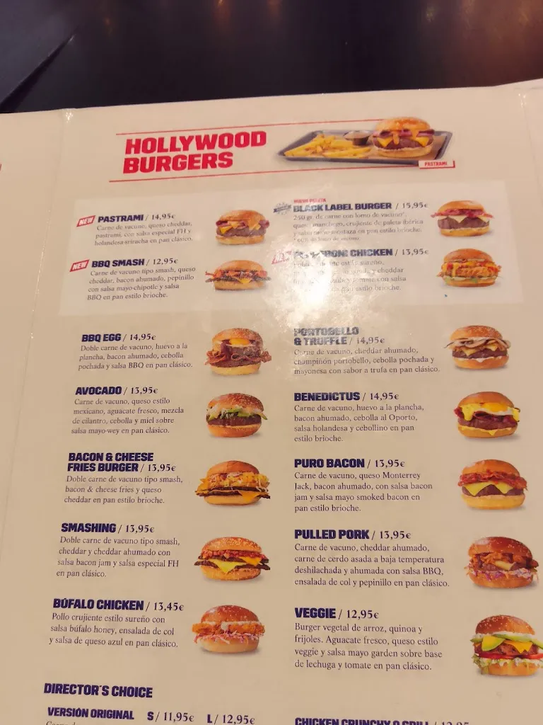 Menu_Foster's Hollywood_Alcázar de San Juan_image_4