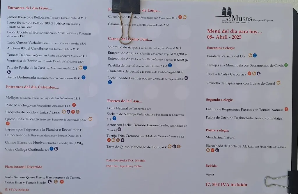 Menu_Restaurante Las Musas_Campo de Criptana_image_1