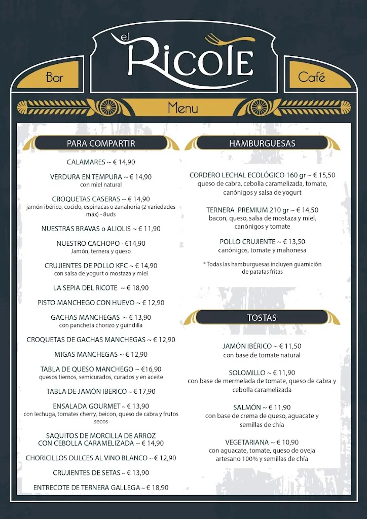 Menu_Restaurante el Ricote_Campo de Criptana_image_1