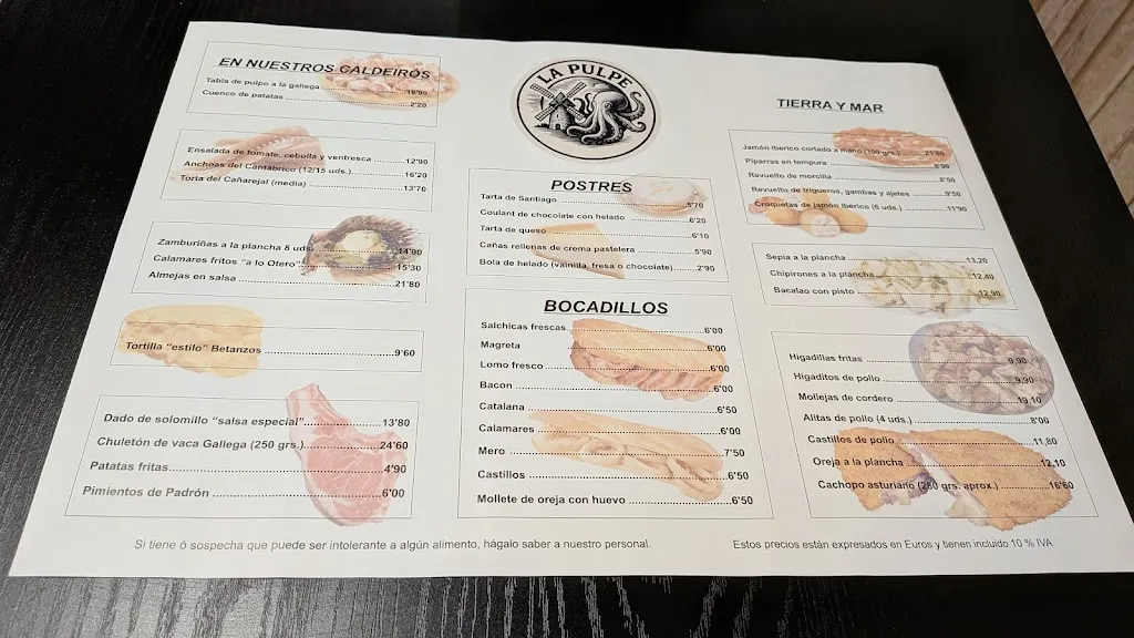 Menu_CAFÉ-BAR LA PULPE_Campo de Criptana_image_1