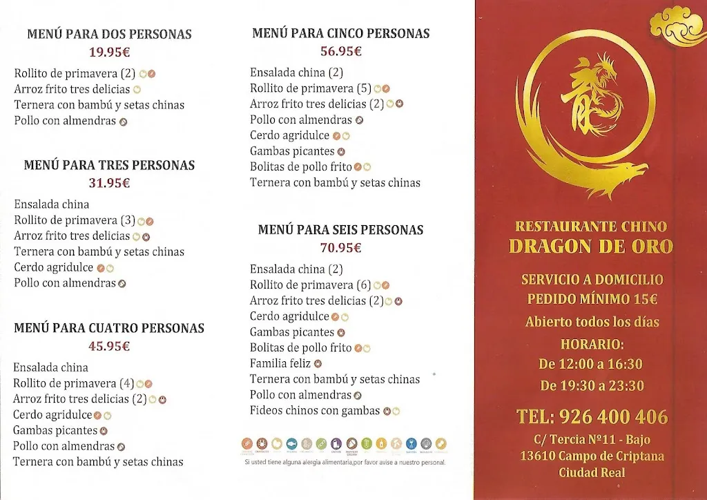 Menu_Restaurante chino Dragón de oro_Campo de Criptana_image_2