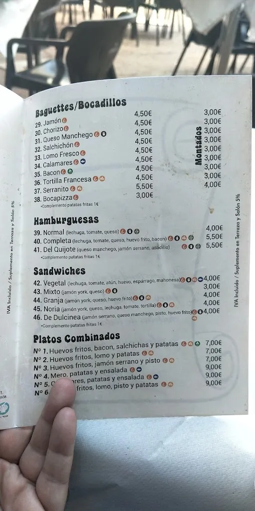 Menu_Bar la Noria_Labores Las_image_4