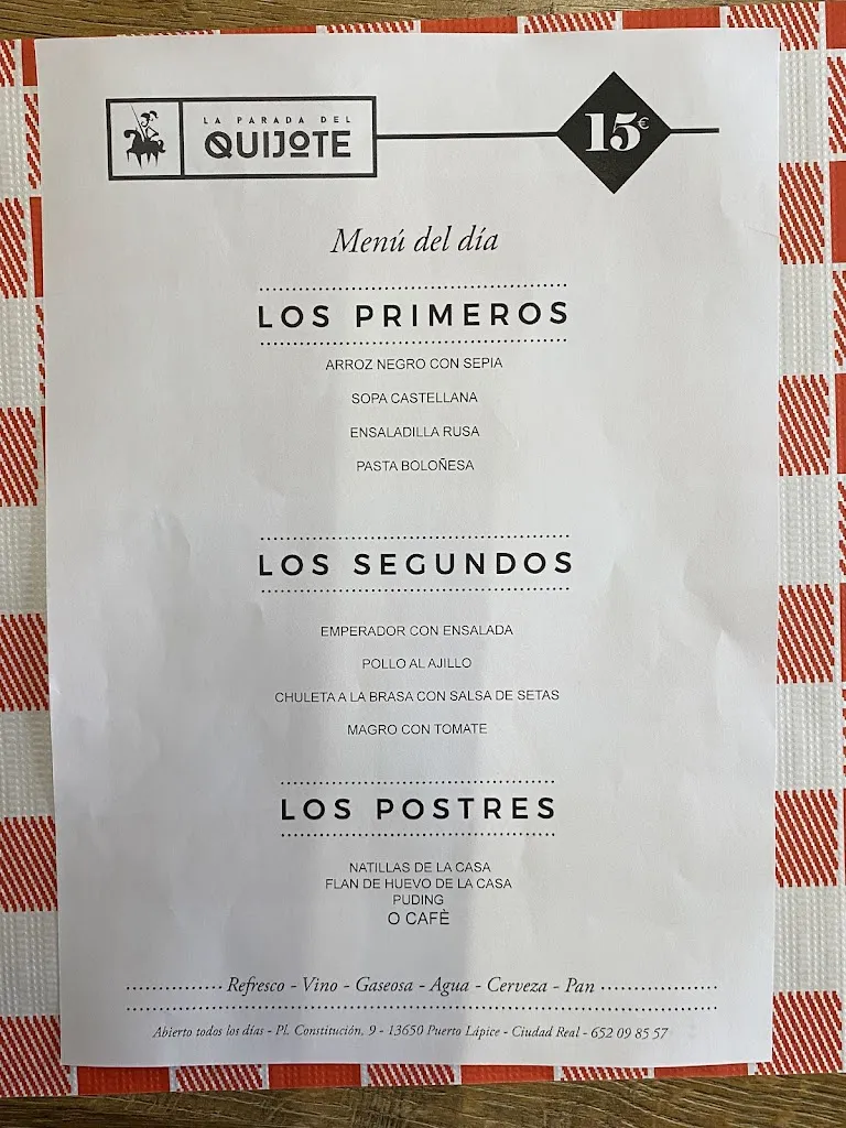 Menu_Bar Restaurante La Parada del Quijote_Labores Las_image_2