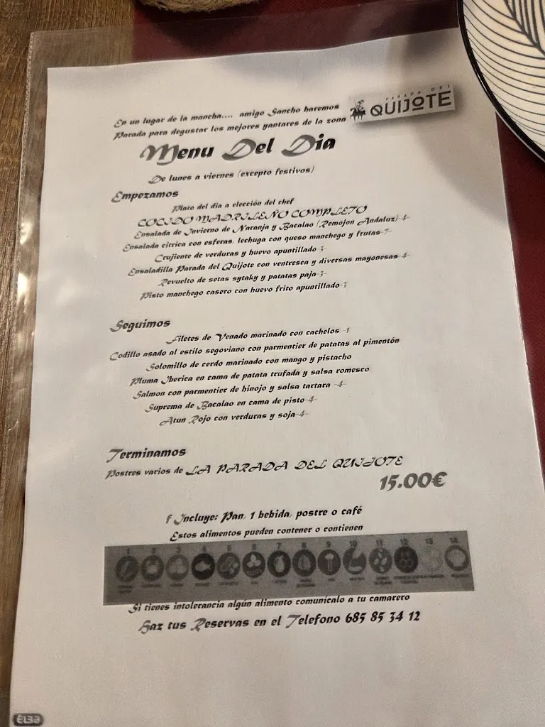 Menu_Bar Restaurante La Parada del Quijote_Labores Las_image_3