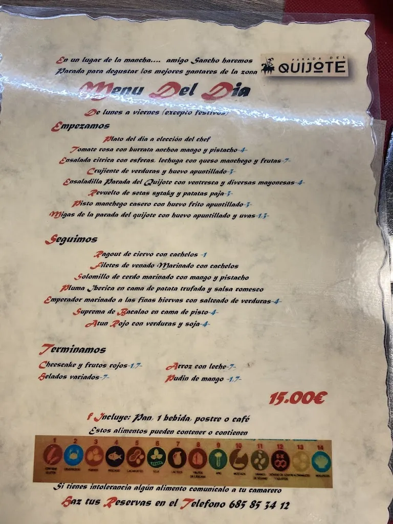 Menu_Bar Restaurante La Parada del Quijote_Labores Las_image_4