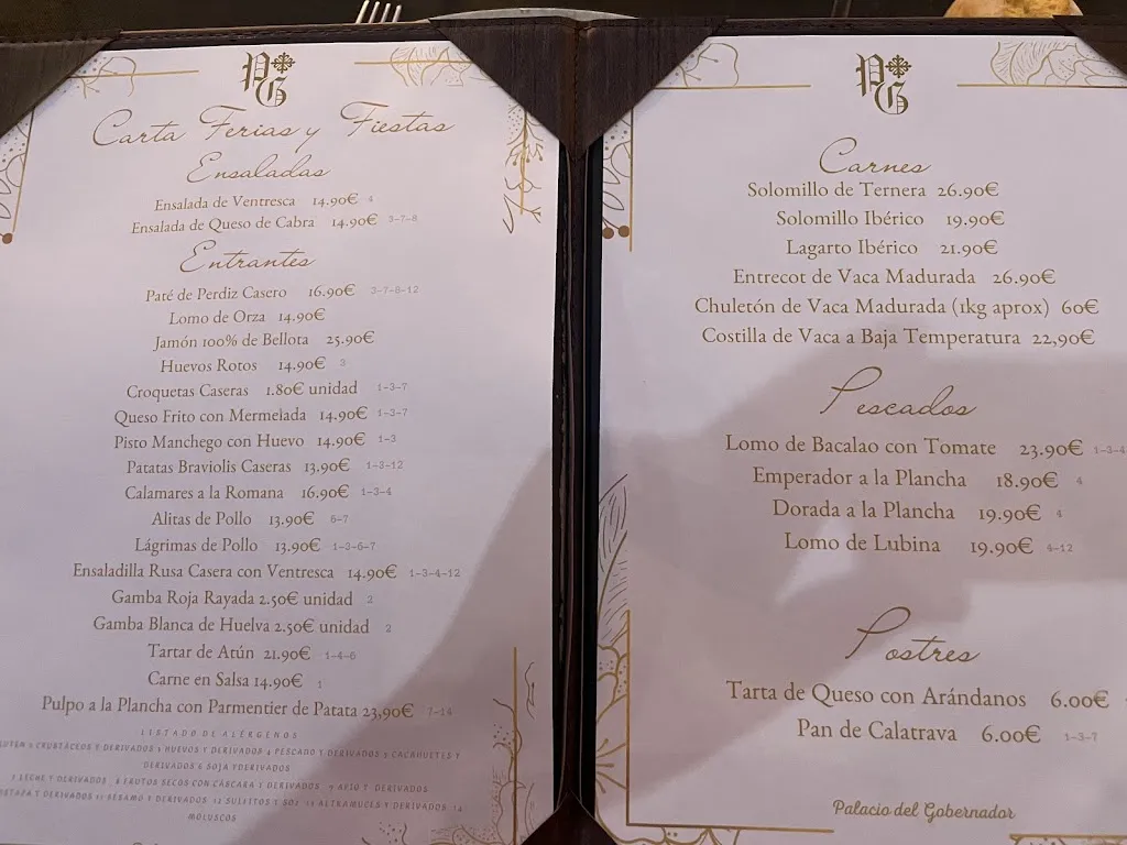 Menu_Restaurante Palacio del Gobernador_Moral de Calatrava_image_1