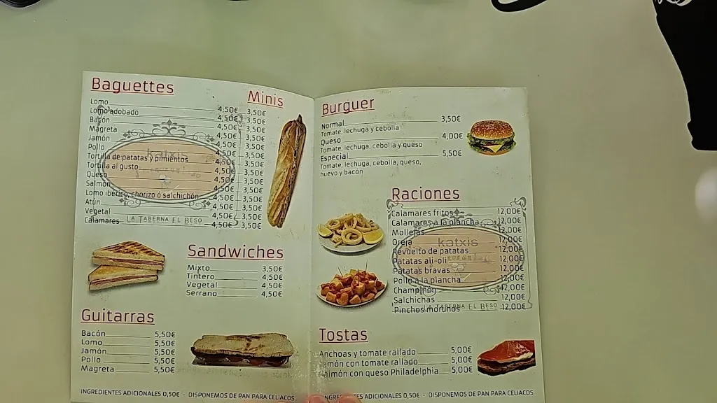 Menu_Katxis la taberna el beso_Miguelturra_image_1