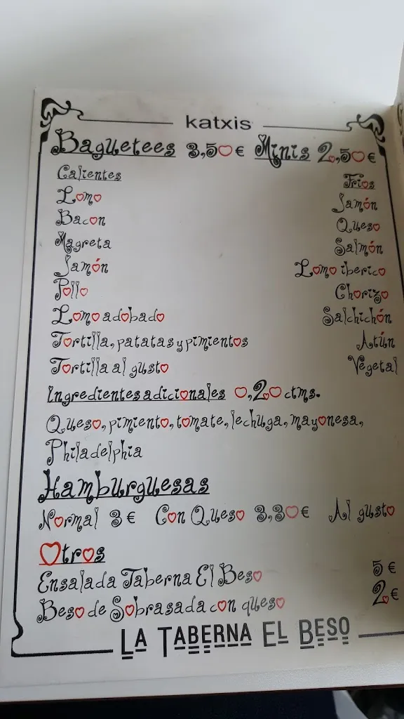 Menu_Katxis la taberna el beso_Miguelturra_image_2