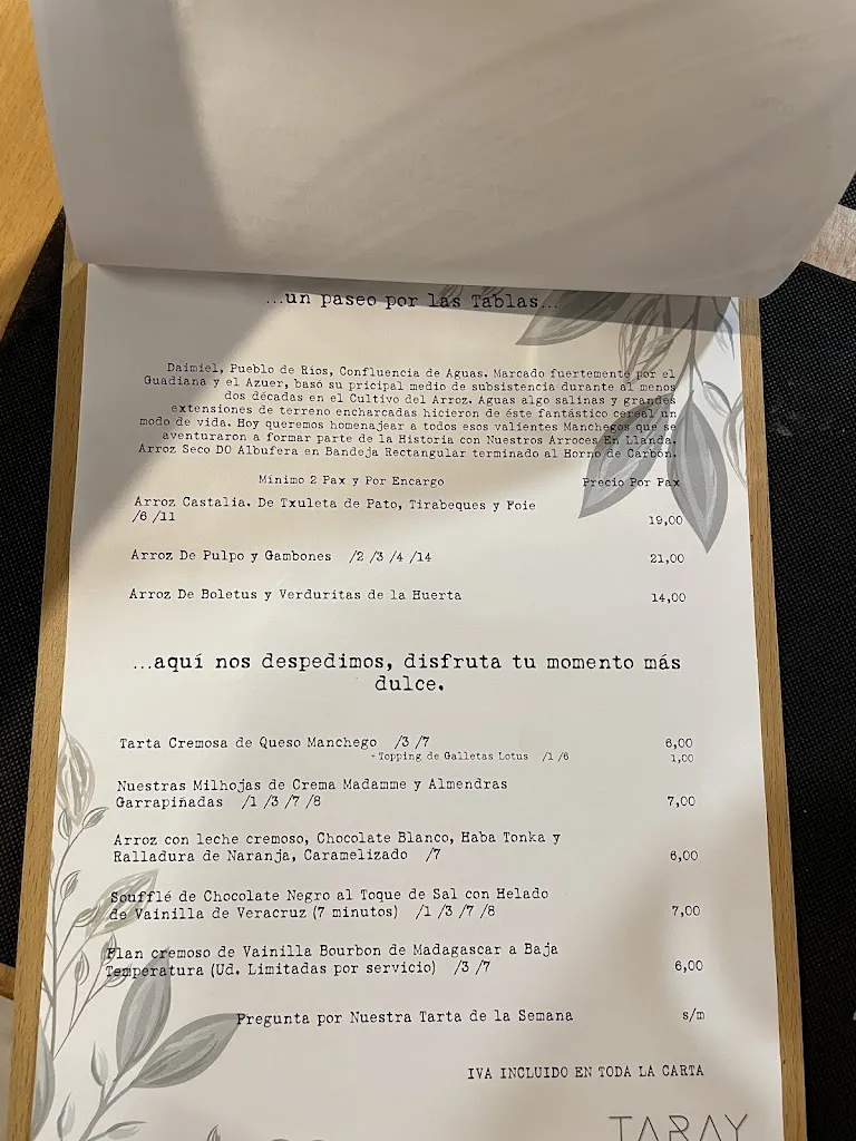 Menu_Restaurante TARAY X Miguel Jiménez_Daimiel_image_2