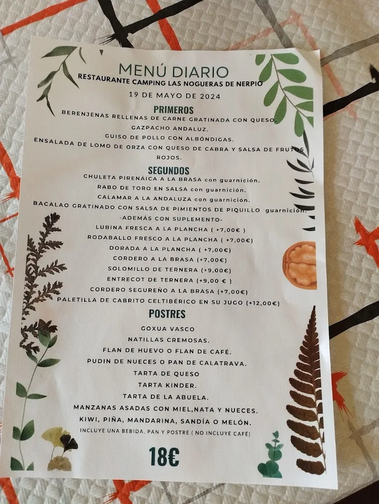 Menu_Restaurante Camping Las Nogueras de Nerpio_Nerpio_image_2