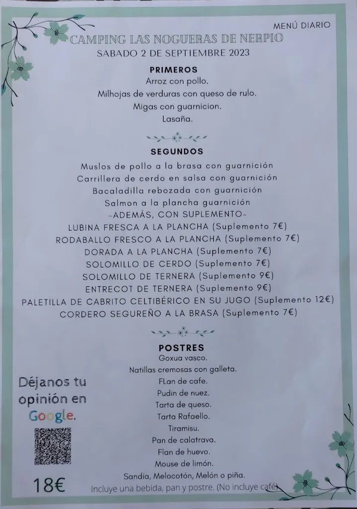 Menu_Restaurante Camping Las Nogueras de Nerpio_Nerpio_image_3