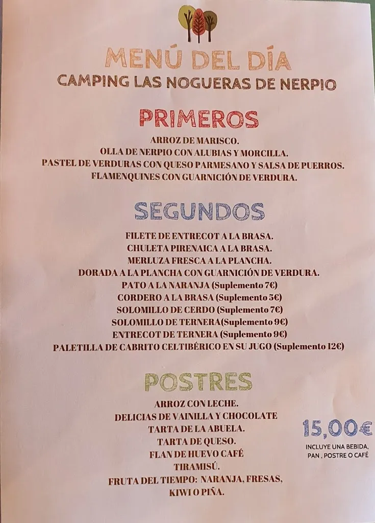 Menu_Restaurante Camping Las Nogueras de Nerpio_Nerpio_image_4