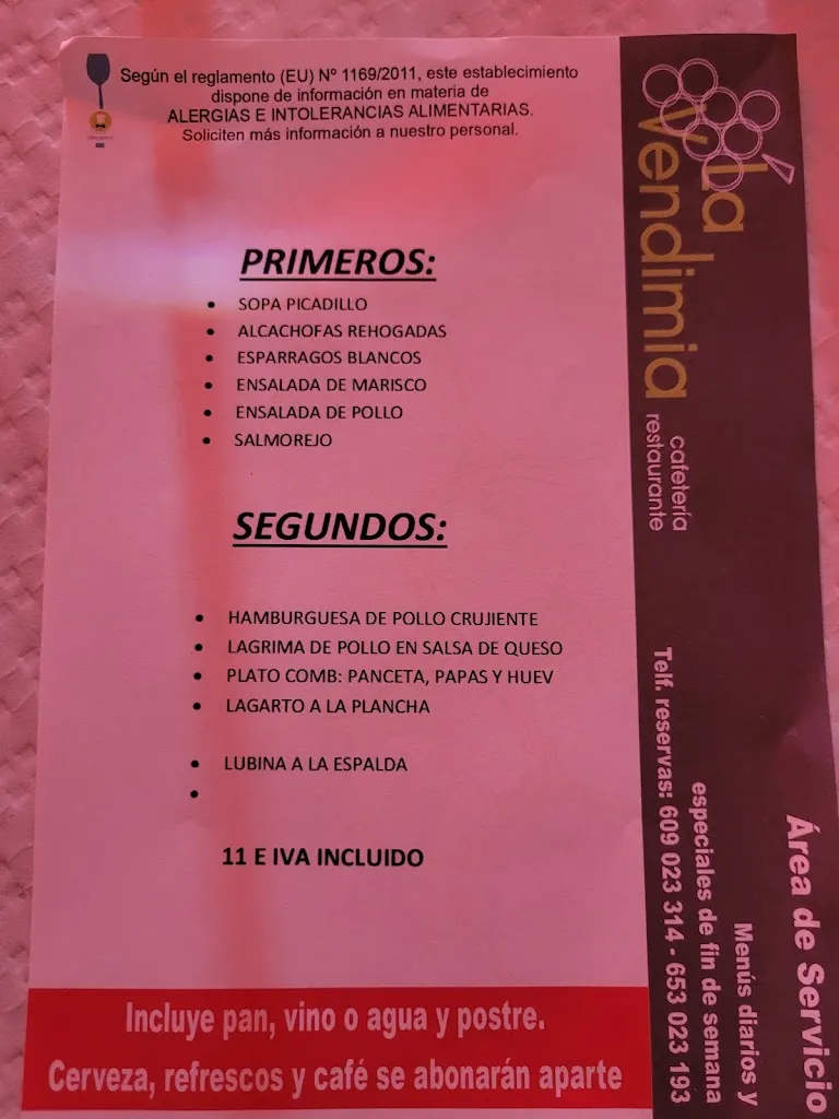 Menu_Bar La Vendimia_Daimiel_image_1