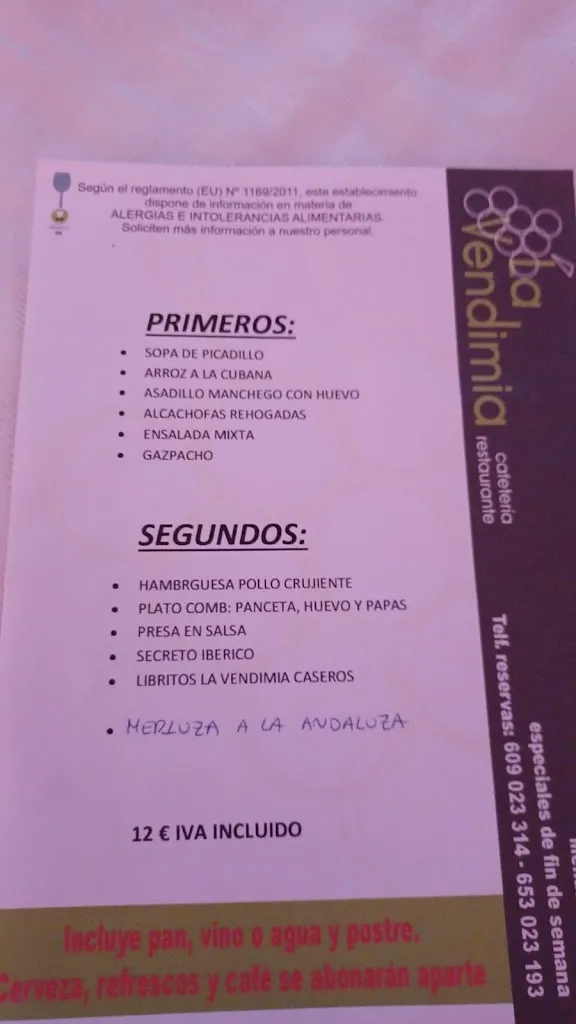 Menu_Bar La Vendimia_Daimiel_image_2