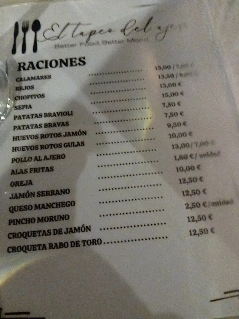 Menu_El Tapeo Del Ajero, Ayala_Daimiel_image_1