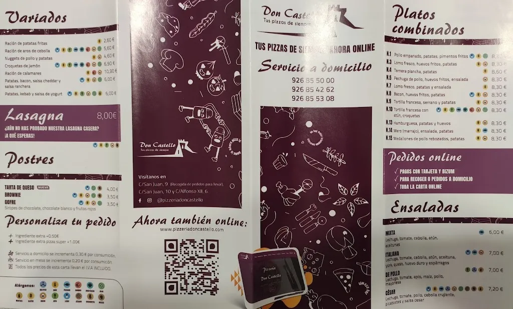 Menu_Restaurante Pizzería Don Castello_Daimiel_image_1