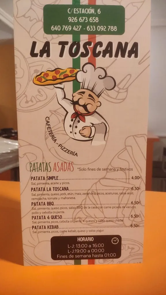 Menu_Pizzeria la toscana_Daimiel_image_2