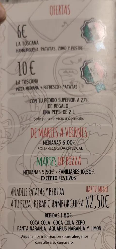 Menu_Pizzeria la toscana_Daimiel_image_3