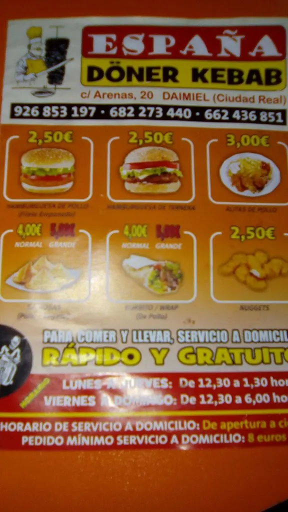Menu_Restaurante turco Daimiel – Döner kebab_Daimiel_image_1