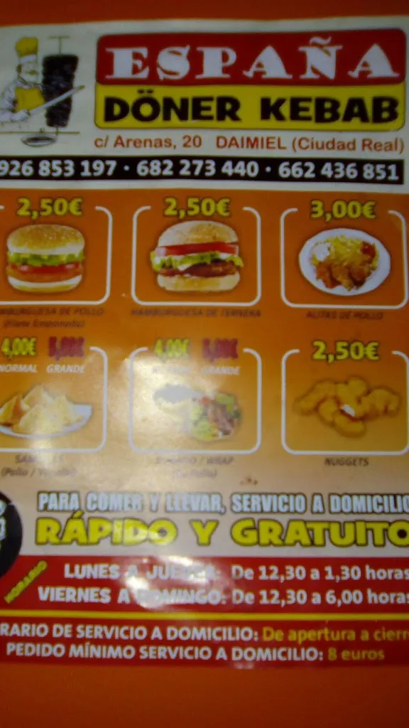 Menu_Restaurante turco Daimiel – Döner kebab_Daimiel_image_3