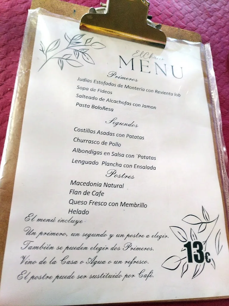 Menu_Bar El Pilar_Puebla de Don Rodrigo_image_2