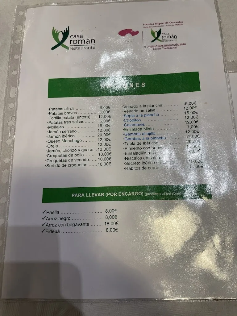 Menu_Bar restaurante Casa Román_Retuerta del Bullaque_image_2